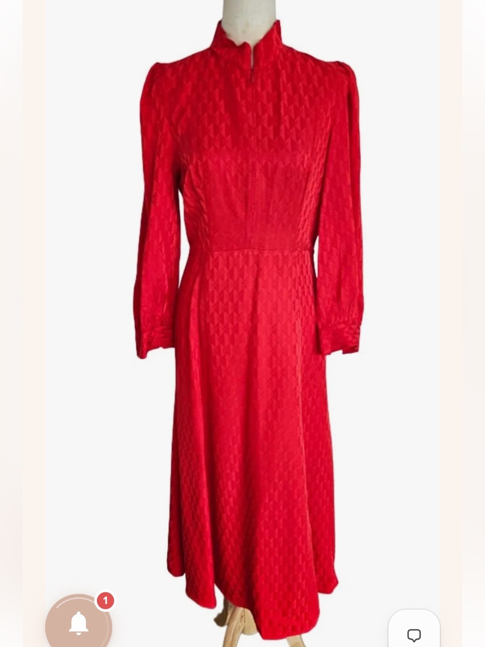 Gently worn SANDRO Raya Satin Jacquard Midi Dress Size‎ 34!